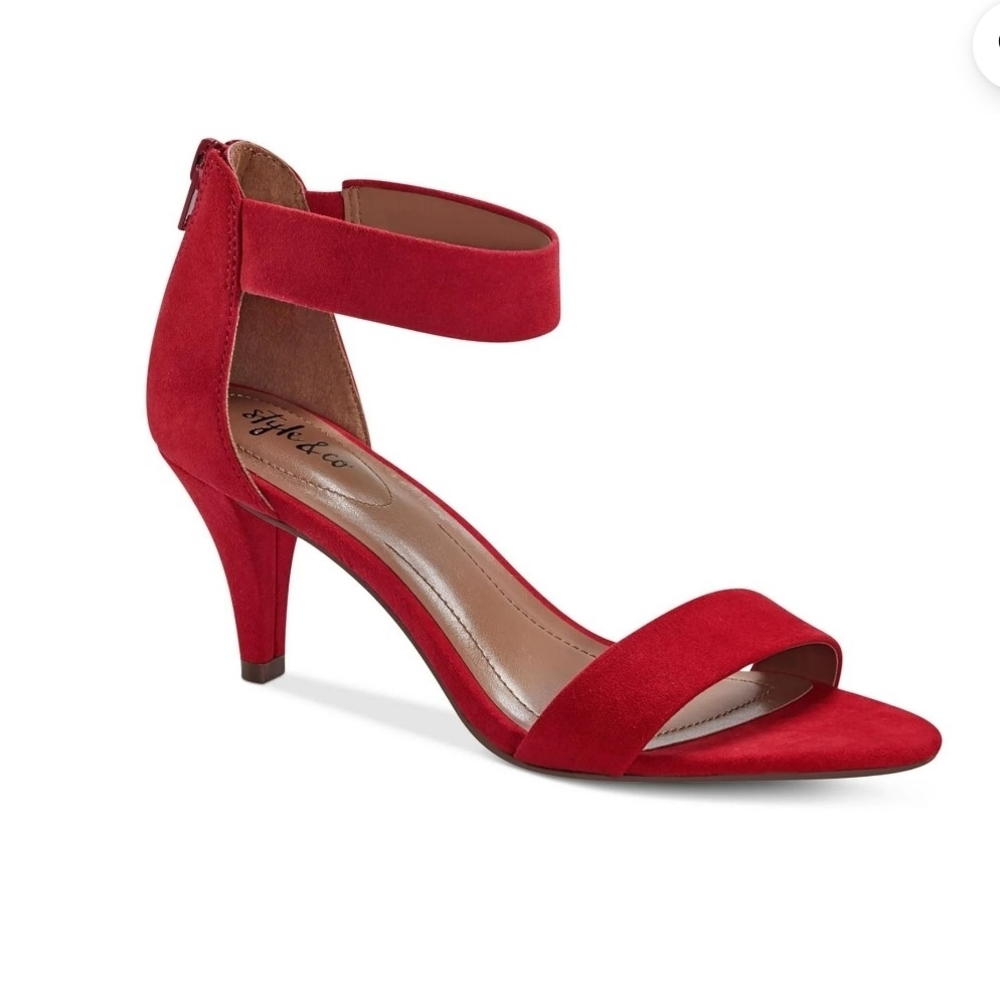 Style & Co. Paycee Faux Suede Dress Heel Sandals